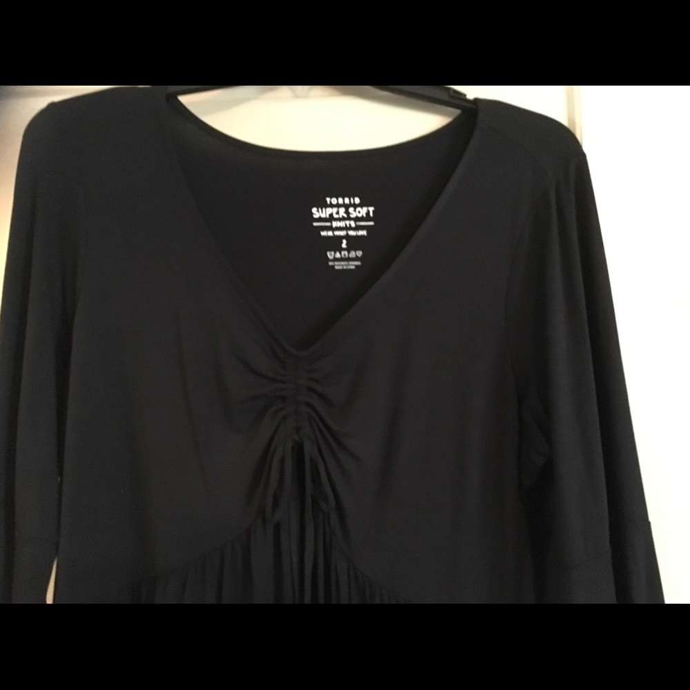 Torrid  Solid Black Baby Doll top 2X